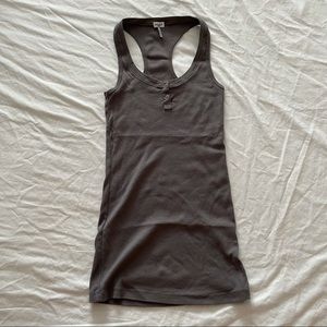 Splendid ribbed tank with snaps